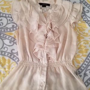 Off White Ruffled Blouse